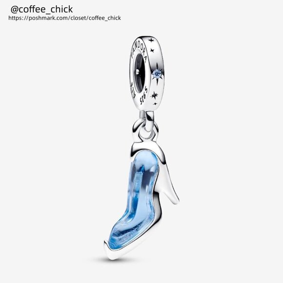 Pandora Disney Cinderella's Glass Slipper Dangle Charm - Picture 1 of 2